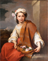Mädchen mit Rosen